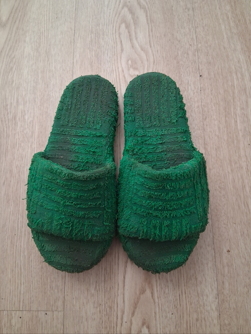 Bottega Veneta Green Terry Slides 39